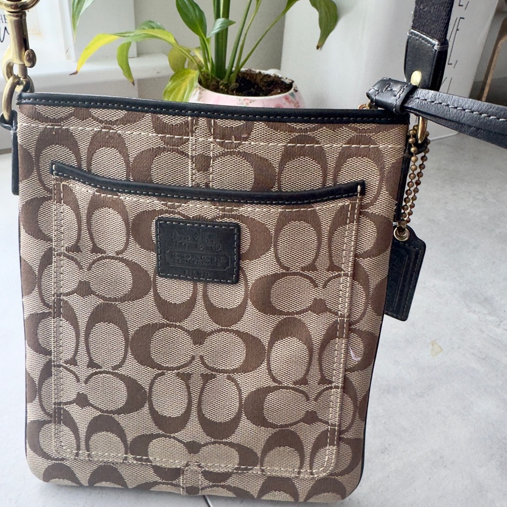 Coach Brown and Black Crossbody Bag